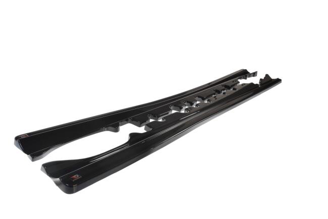 Maxton Design Seitenschweller (Paar) für Mercedes E-Klasse W207 / C207 Coupe AMG-Line Hochglanz schwarz