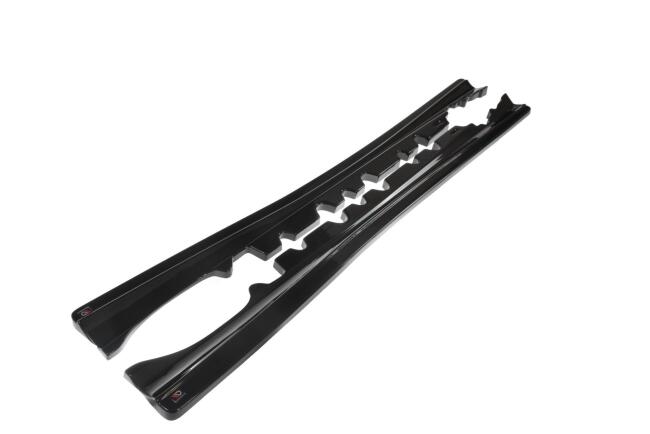 Maxton Design Seitenschweller (Paar) für Mercedes E-Klasse W207 / C207 Coupe AMG-Line Hochglanz schwarz