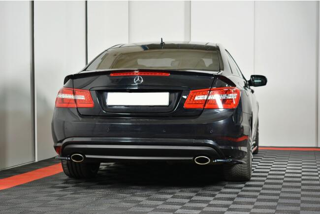 Maxton Design Diffusor Flaps für Mercedes E-Klasse W207 / C207 Coupe AMG-Line Hochglanz schwarz