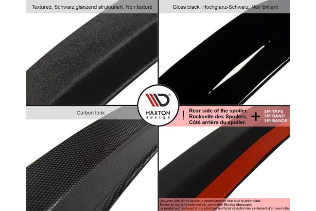 Maxton Design Heckspoiler Lippe für Honda CR-Z Hochglanz schwarz