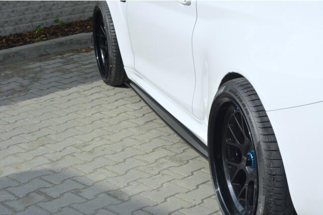 Maxton Design Seitenschweller (Paar) V.1 für BMW M2 F87 Coupe Hochglanz schwarz