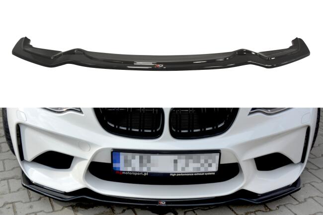 Maxton Design Frontlippe V.1 für BMW M2 F87 Coupe Hochglanz schwarz
