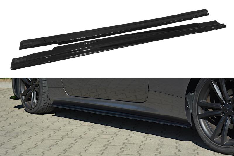 Maxton Design Seitenschweller (Paar) für Hyundai Genesis Coupe Mk1 Hochglanz schwarz