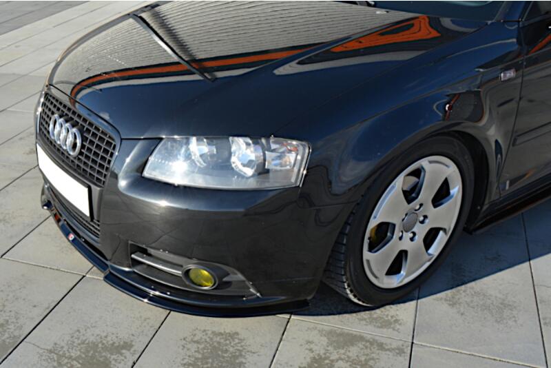 Diffusor Frontlippe Frontspoiler für Audi A3 8P S-Line Hochglanz schwarz