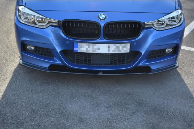 Maxton Design Frontlippe für BMW 3er F30 / F31 M Sport Facelift Hochglanz schwarz