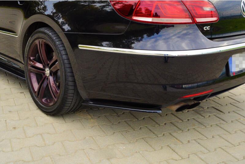 Maxton Design Diffusor Flaps für VW Passat CC R-Line Hochglanz schwarz