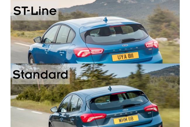 Maxton Design Heckspoiler Lippe V.2 für Ford Focus ST-Line Mk4 Hochglanz schwarz