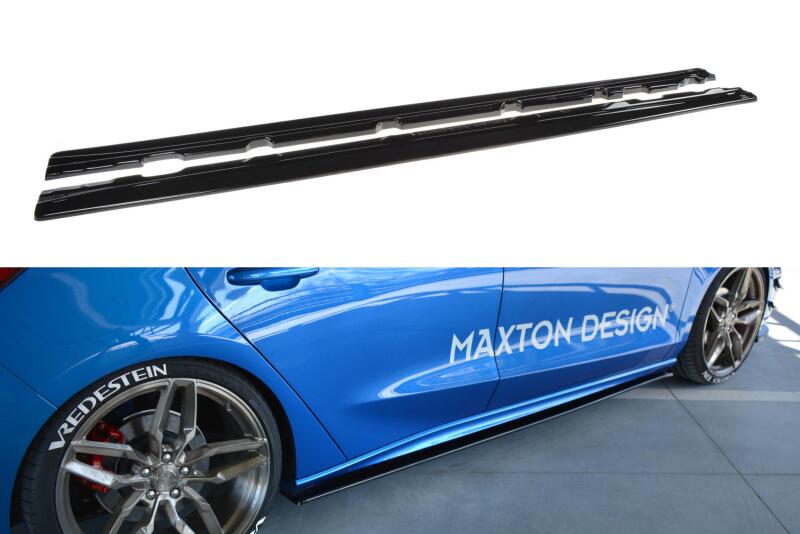 Maxton Design Seitenschweller (Paar) für Ford Focus ST-Line Mk4 Hochglanz schwarz