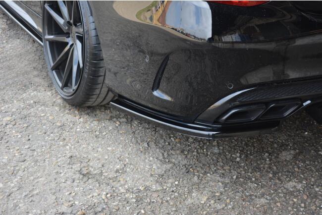 Maxton Design Diffusor Flaps V.1 für Mercedes AMG C 43 Limousine W205 Facelift Hochglanz schwarz