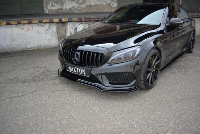 Maxton Design Frontlippe V.1 für Mercedes C43 AMG W205 Hochglanz schwarz