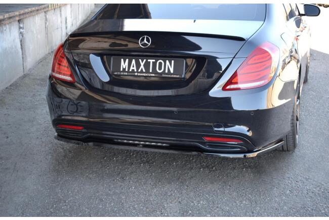 Maxton Design Heckdiffusor für Mercedes S-Klasse W222 AMG-Line Hochglanz schwarz
