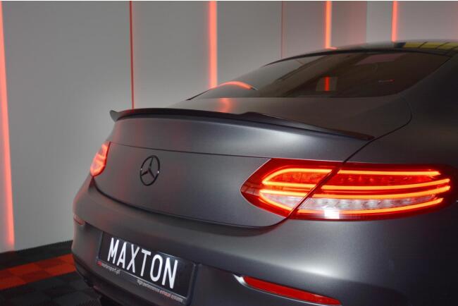 Maxton Design Heckspoiler Lippe für Mercedes C-Klasse W205 Coupe AMG-Line Hochglanz schwarz