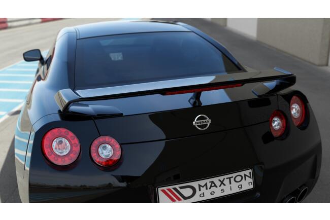 Maxton Design Heckspoiler Lippe für Nissan GT-R R35 vor Facelift Hochglanz schwarz