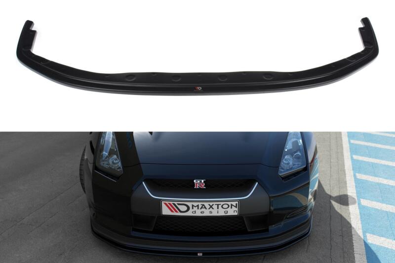 Maxton Design Frontlippe V.2 für Nissan GT-R R35 vor Facelift Hochglanz schwarz