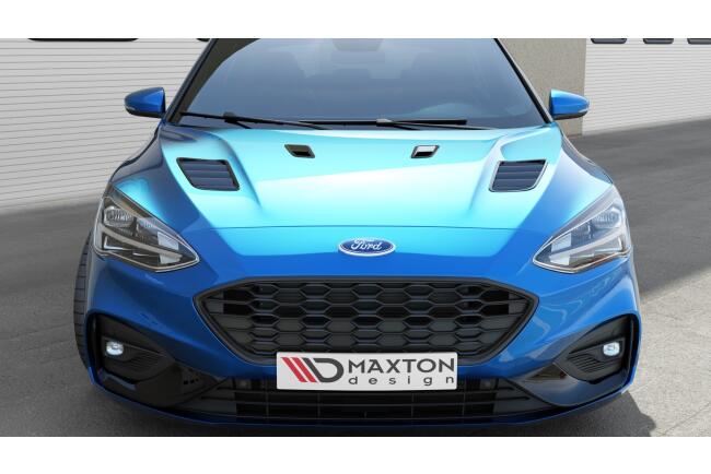 Maxton Design Motorhauben Luftschlitze für Ford Focus Mk4 (groß) Hochglanz schwarz