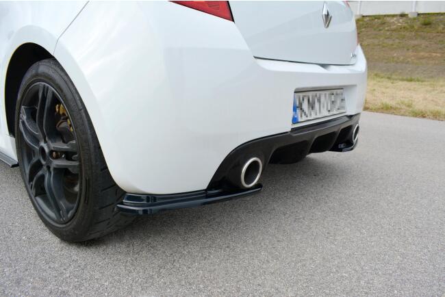 Maxton Design Diffusor Flaps für Renault Clio 3 RS Facelift Hochglanz schwarz