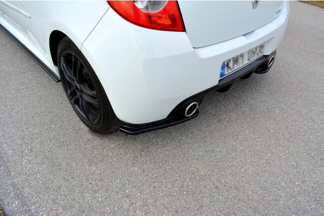 Maxton Design Diffusor Flaps für Renault Clio 3 RS Facelift Hochglanz schwarz