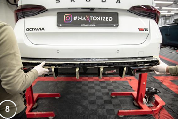 Maxton Skoda Octavia RS4 Heckdiffusor Montage